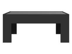 Mesa de centro con Infinity LED negro 70x50x30 cm