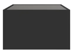 Mesa de centro con Infinity LED negro 70x50x30 cm