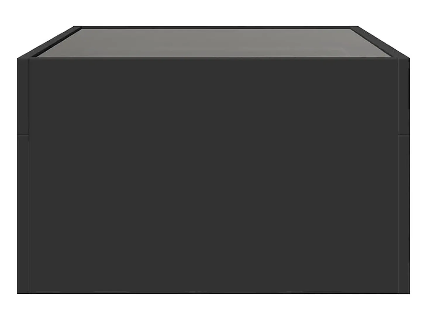 Mesa de centro con Infinity LED negro 70x50x30 cm
