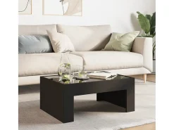 Mesa de centro con Infinity LED negro 70x50x30 cm