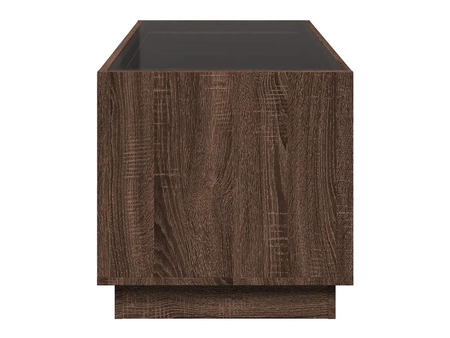 Mesa de centro con Infinity LED marrón roble 70x50x50 cm