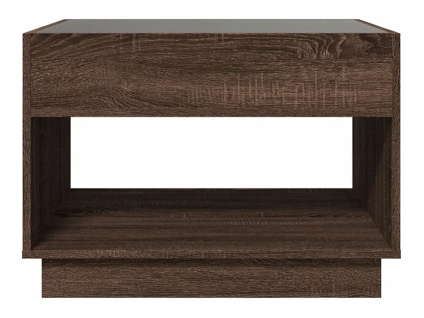 Mesa de centro con Infinity LED marrón roble 70x50x50 cm