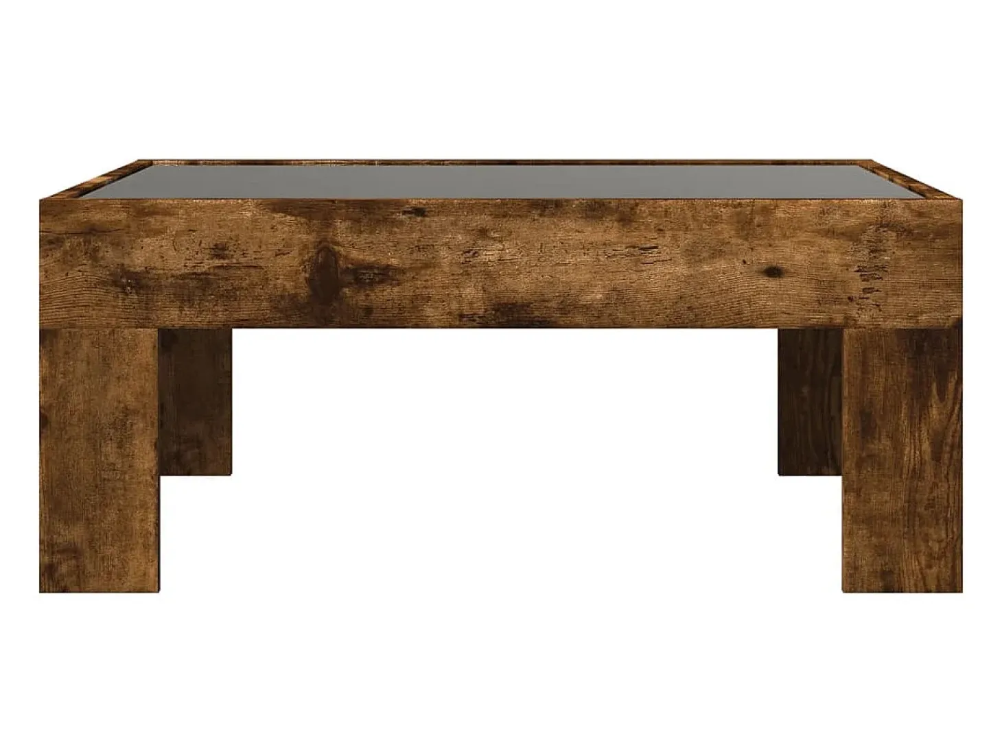 Mesa de centro con Infinity LED roble ahumado 70x50x30 cm
