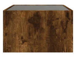 Mesa de centro con Infinity LED roble ahumado 70x50x30 cm