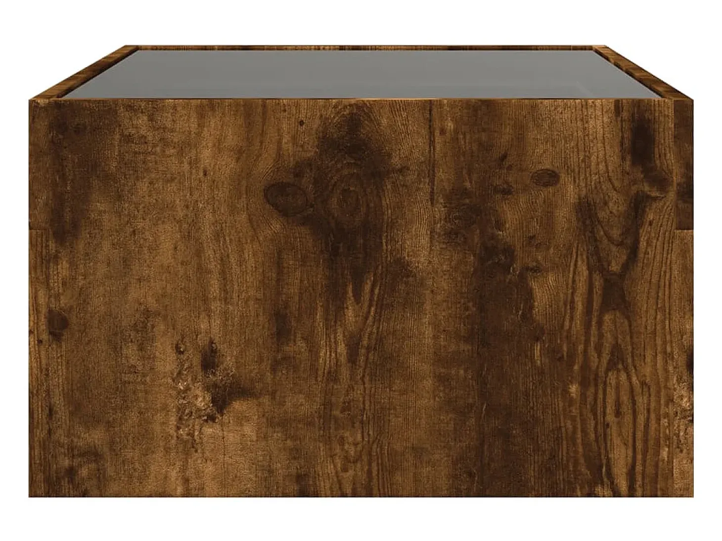 Mesa de centro con Infinity LED roble ahumado 70x50x30 cm