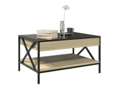 Mesa de centro con Infinity LED roble Sonoma 70x50x38 cm
