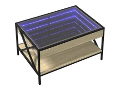 Mesa de centro con Infinity LED roble Sonoma 70x50x38 cm