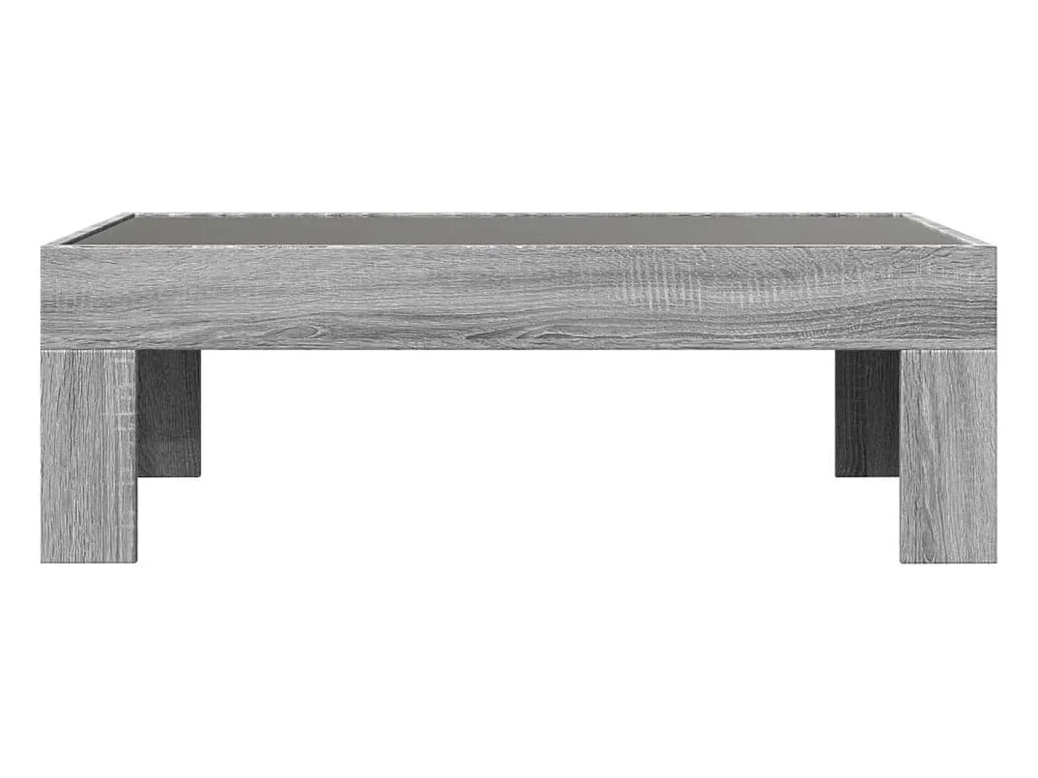 Mesa de centro con Infinity LED gris Sonoma 90x50x30 cm
