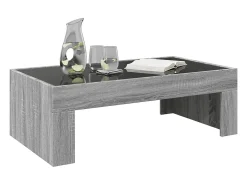 Mesa de centro con Infinity LED gris Sonoma 90x50x30 cm