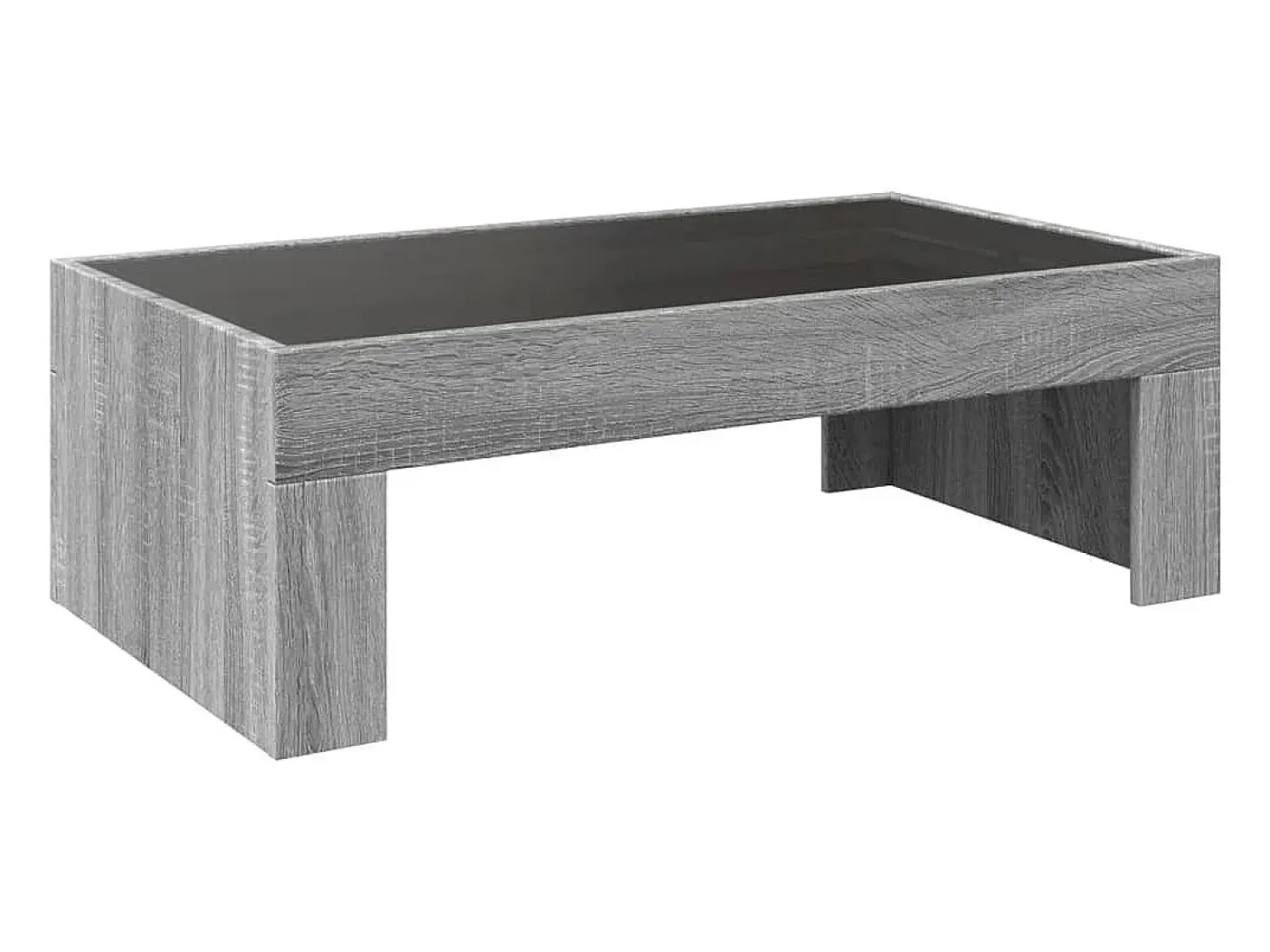 Mesa de centro con Infinity LED gris Sonoma 90x50x30 cm