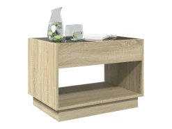 Mesa de centro con Infinity LED roble Sonoma 70x50x50 cm