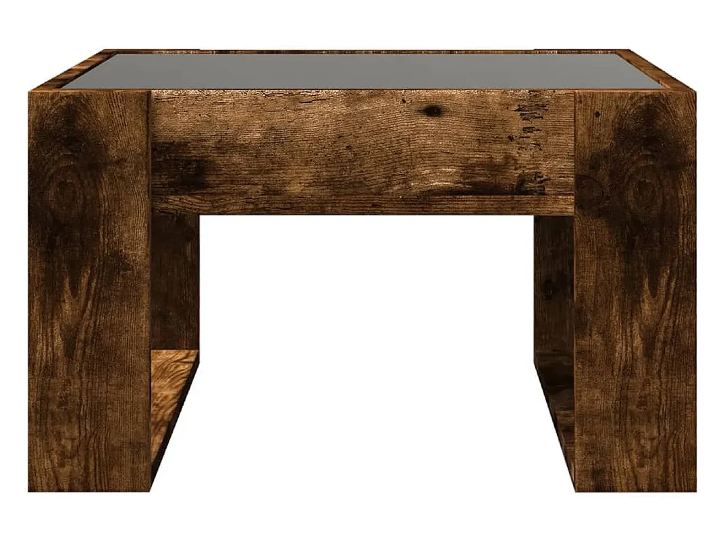 Mesa de centro con Infinity LED roble ahumado 50x53x30 cm