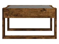 Mesa de centro con Infinity LED roble ahumado 50x53x30 cm