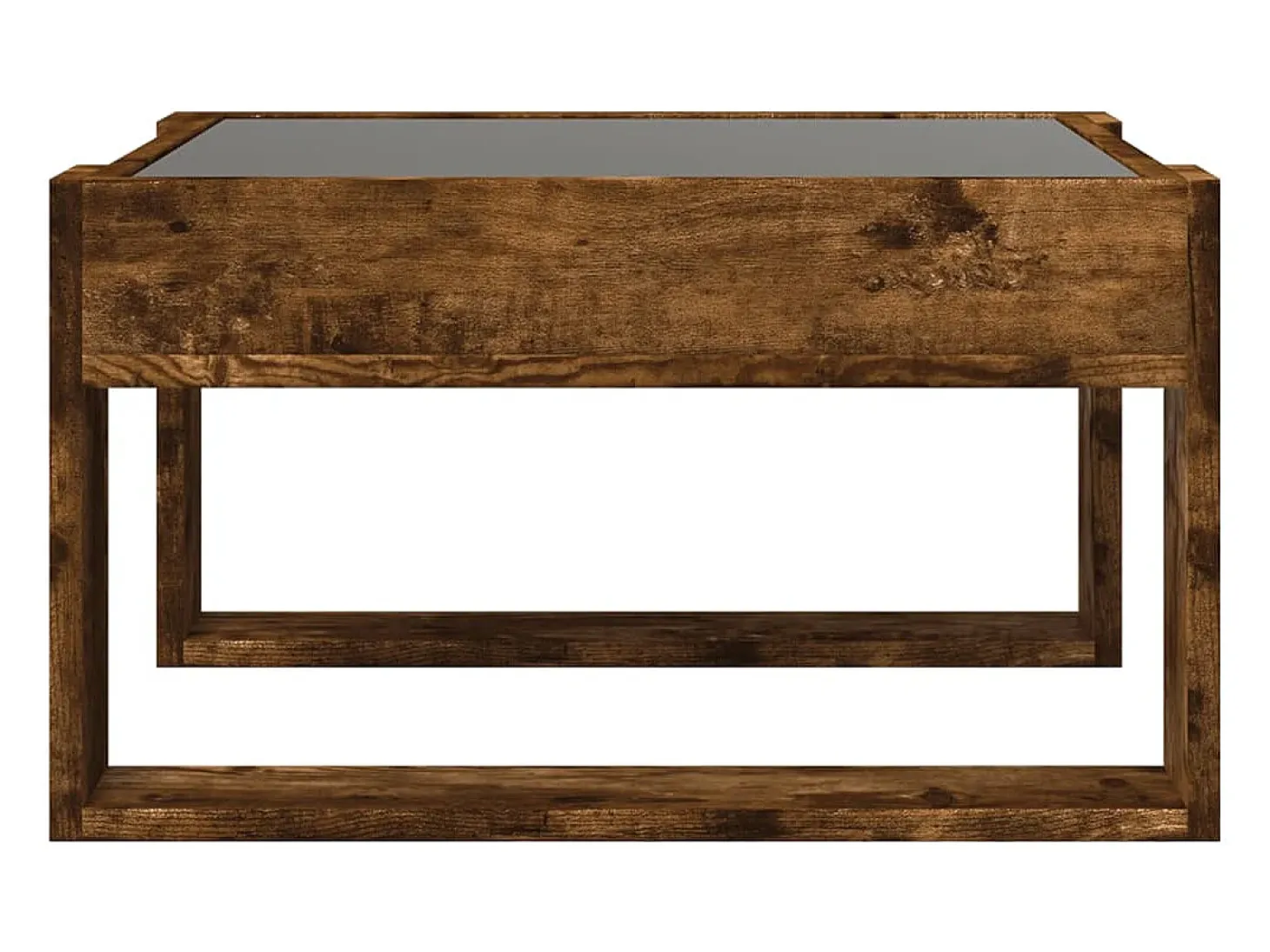 Mesa de centro con Infinity LED roble ahumado 50x53x30 cm