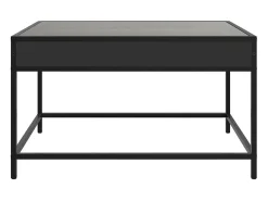 Mesa de centro con Infinity LED negro 70x50x41 cm