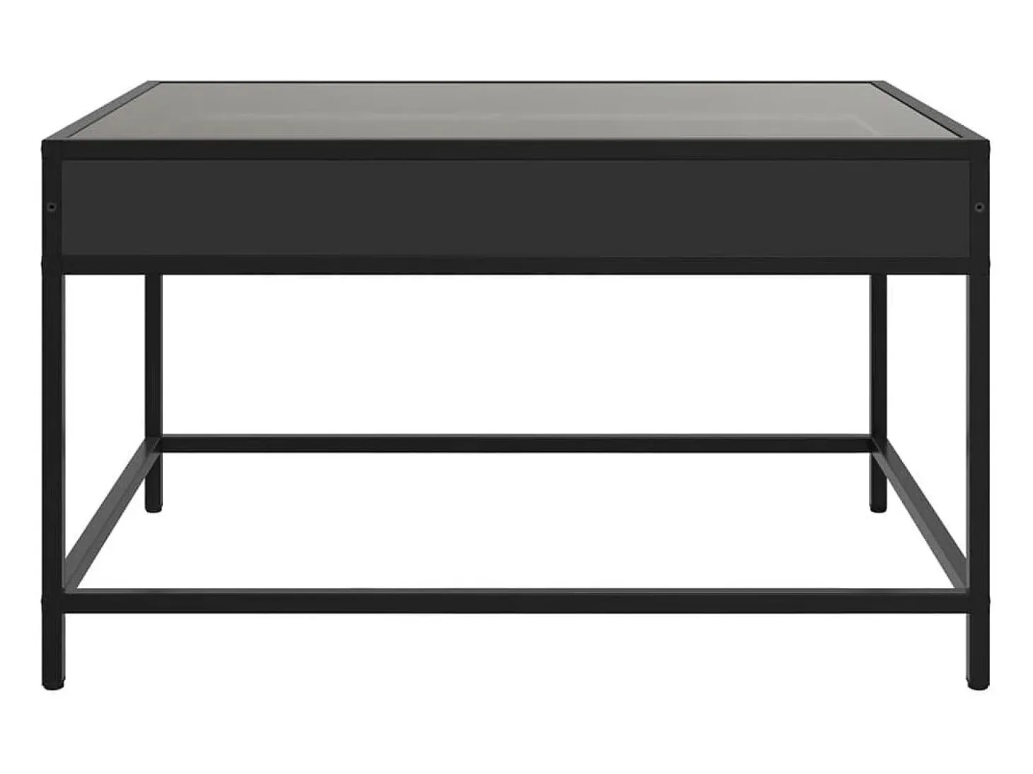 Mesa de centro con Infinity LED negro 70x50x41 cm