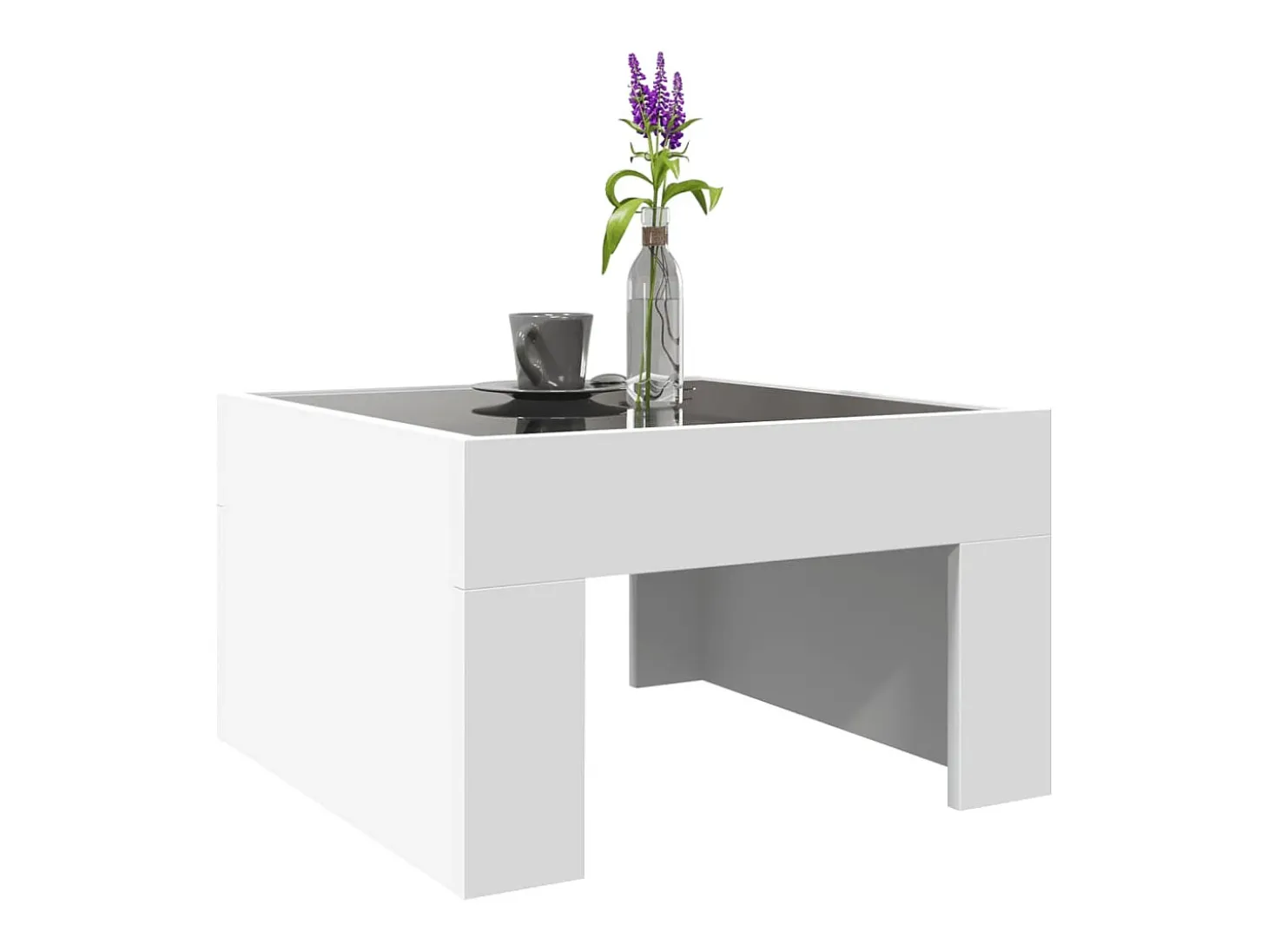 Mesa de centro con Infinity LED blanco 50x50x30 cm