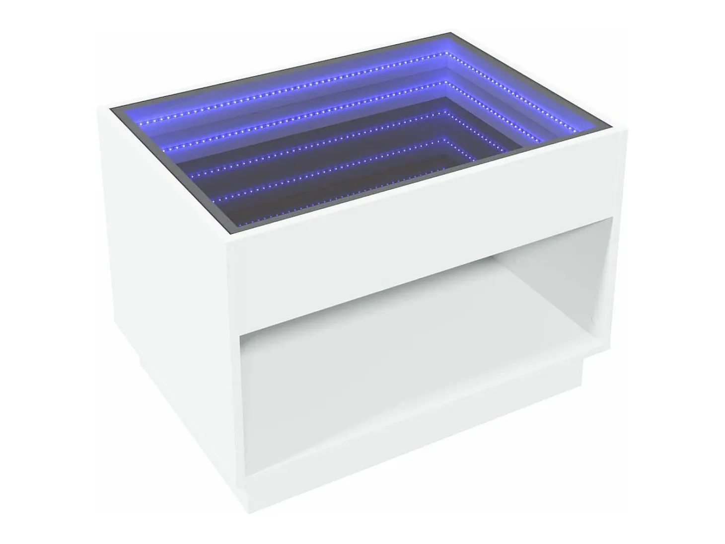Mesa de centro con Infinity LED blanco 70x50x50 cm