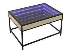 Mesa de centro con Infinity LED roble Sonoma 70x50x41 cm