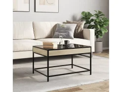 Mesa de centro con Infinity LED roble Sonoma 70x50x41 cm