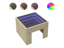 Mesa de centro con Infinity LED roble Sonoma 40x40x30 cm