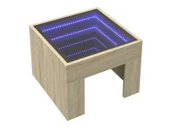 Mesa de centro con Infinity LED roble Sonoma 40x40x30 cm