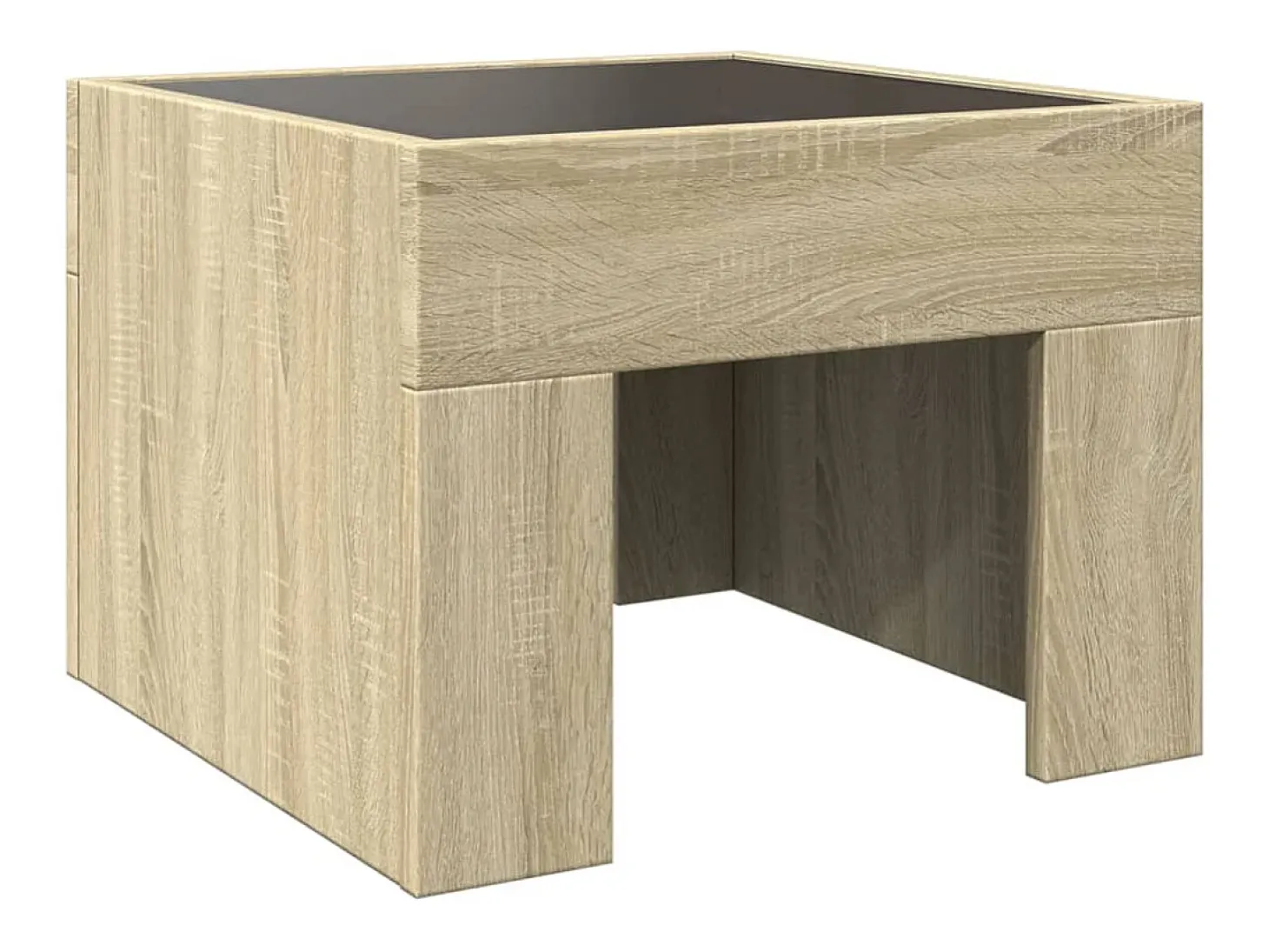 Mesa de centro con Infinity LED roble Sonoma 40x40x30 cm
