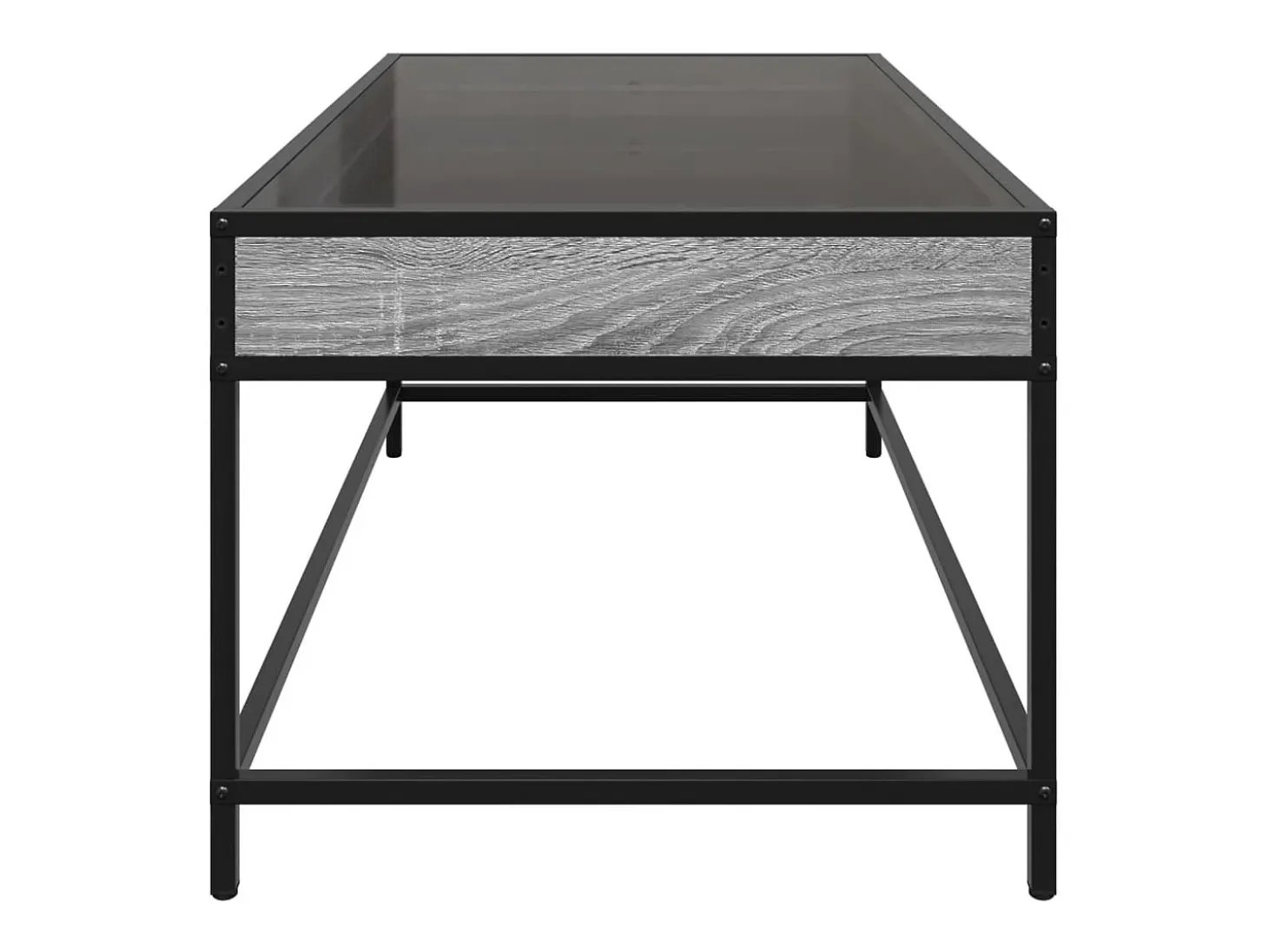 Mesa de centro con Infinity LED gris Sonoma 90x50x41 cm