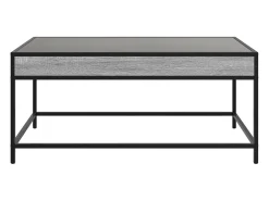 Mesa de centro con Infinity LED gris Sonoma 90x50x41 cm