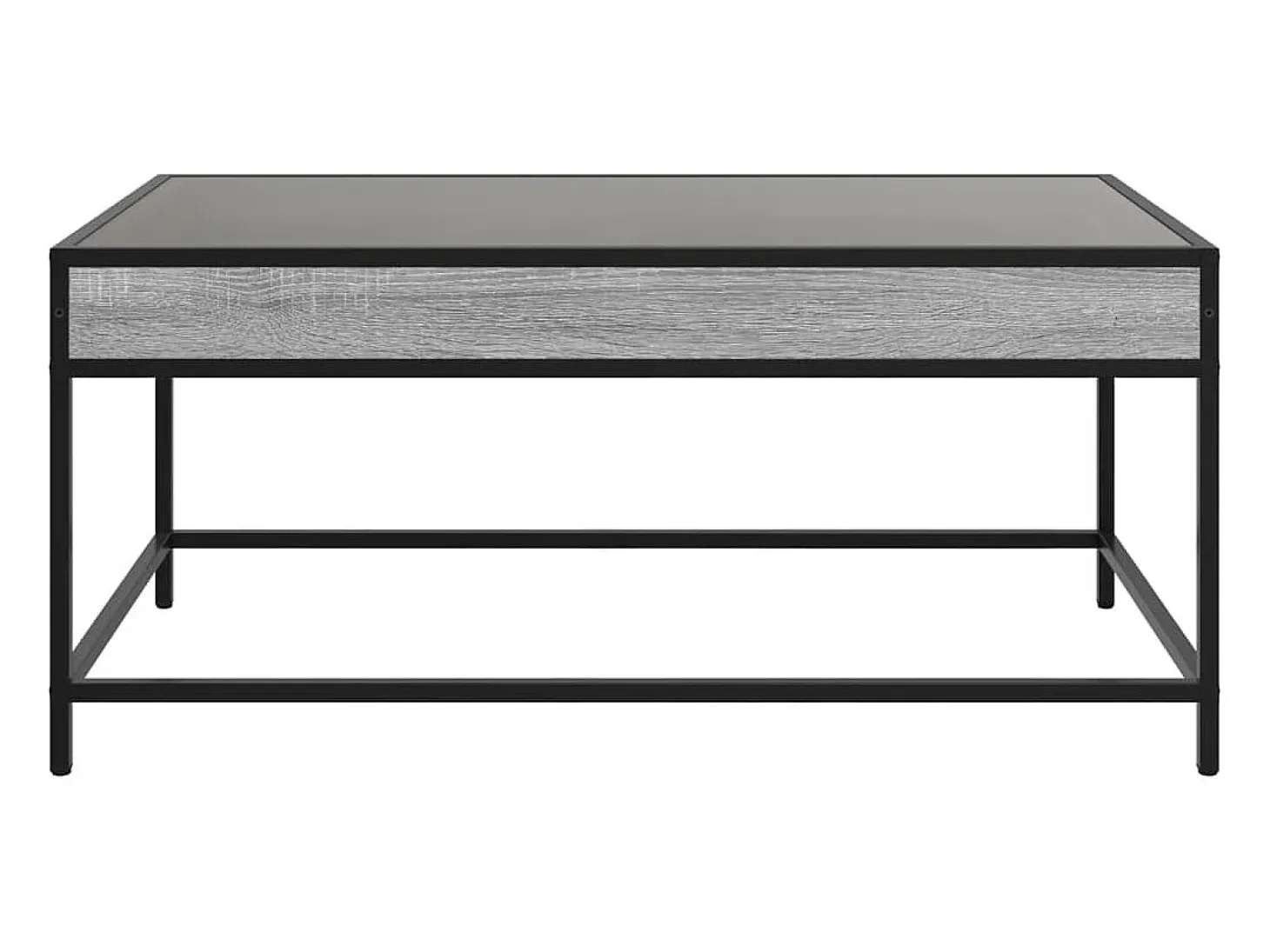 Mesa de centro con Infinity LED gris Sonoma 90x50x41 cm