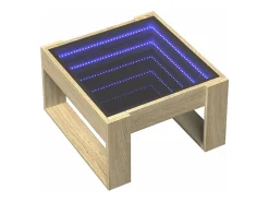 Mesa de centro con Infinity LED roble Sonoma 50x53x30 cm