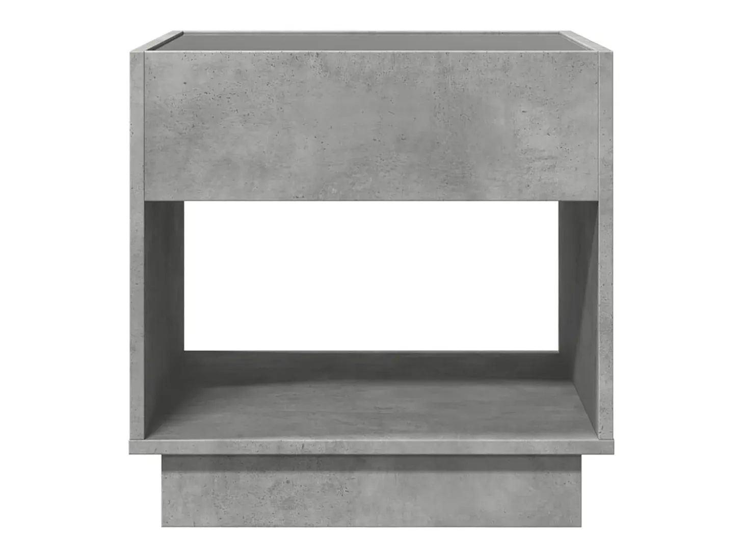 Mesa de centro con Infinity LED gris hormigón 50x50x50 cm