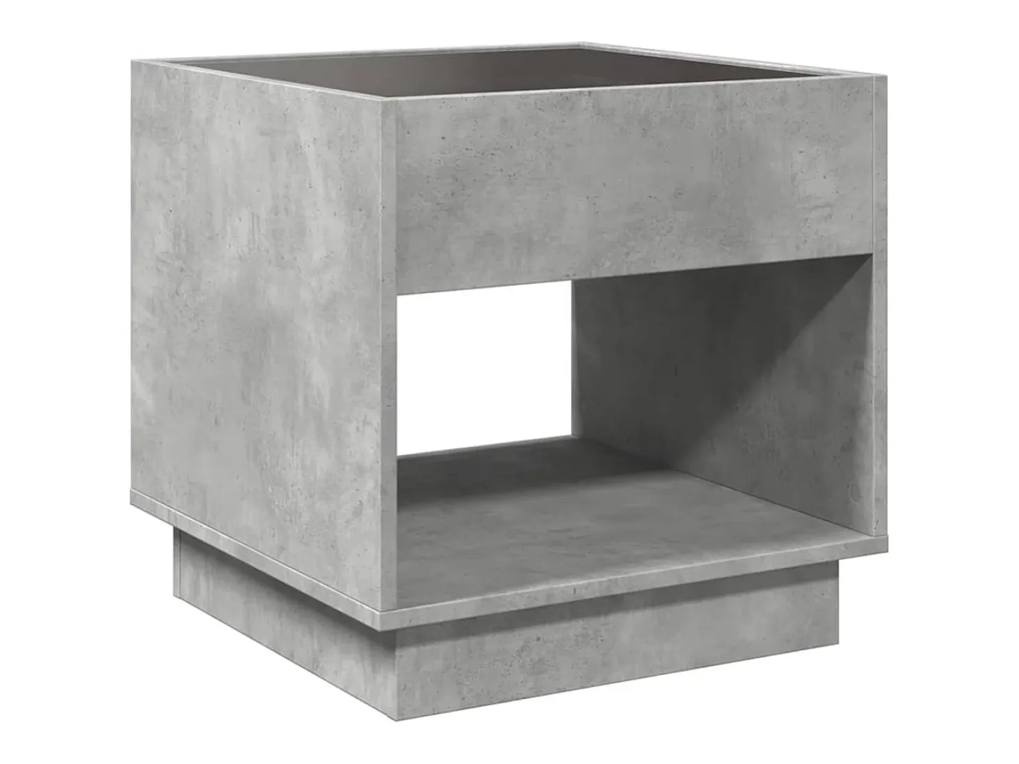 Mesa de centro con Infinity LED gris hormigón 50x50x50 cm
