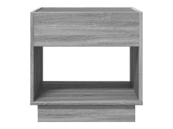 Mesa de centro con Infinity LED gris Sonoma 50x50x50 cm