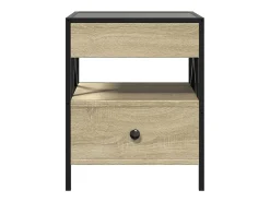 Mesa de centro con Infinity LED roble Sonoma 40x40x51 cm