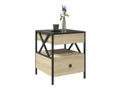 Mesa de centro con Infinity LED roble Sonoma 40x40x51 cm