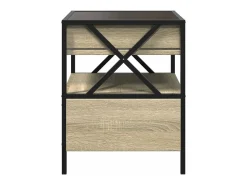 Mesa de centro con Infinity LED roble Sonoma 40x40x51 cm