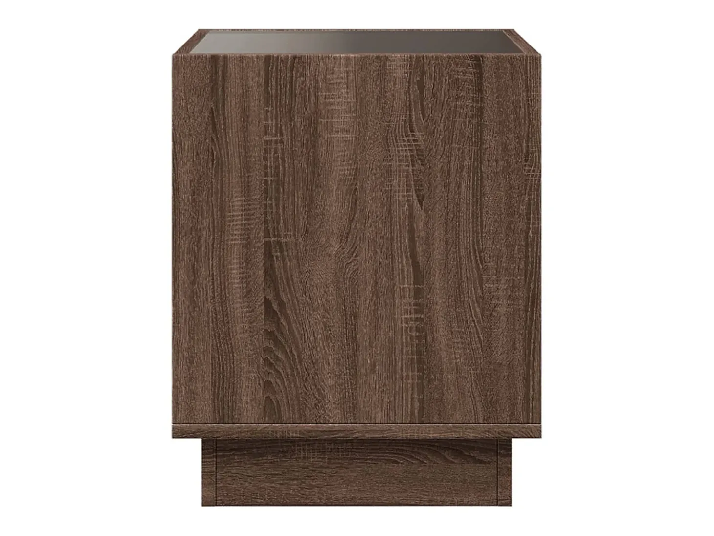 Mesa de centro con Infinity LED marrón roble 50x50x50 cm