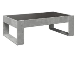 Mesa de centro con Infinity LED gris hormigón 90x53x30 cm