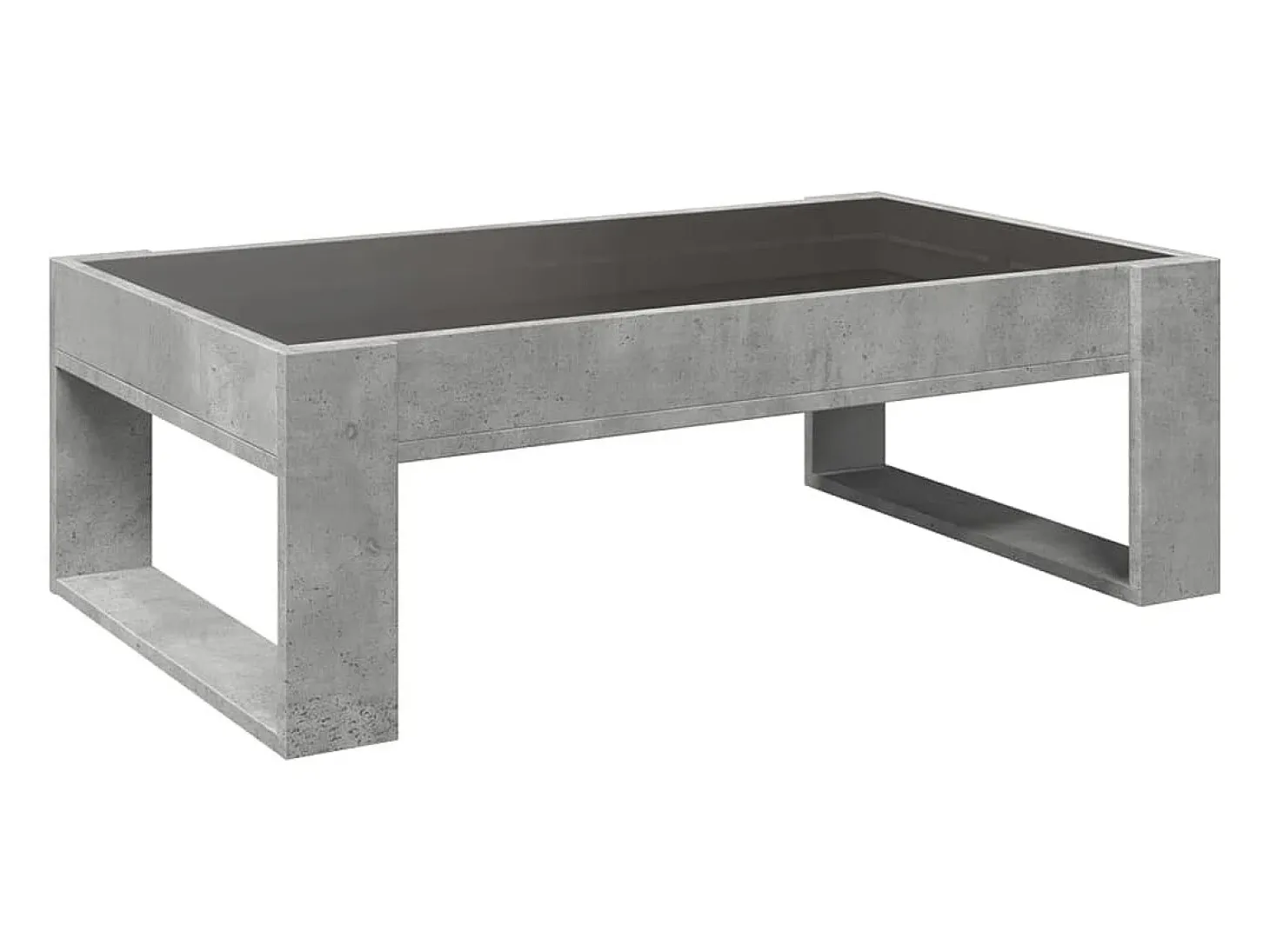 Mesa de centro con Infinity LED gris hormigón 90x53x30 cm