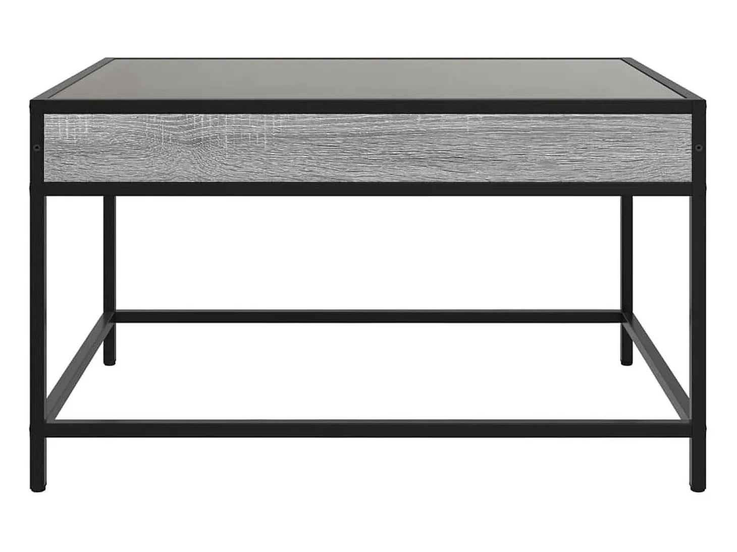 Mesa de centro con Infinity LED gris Sonoma 70x50x41 cm