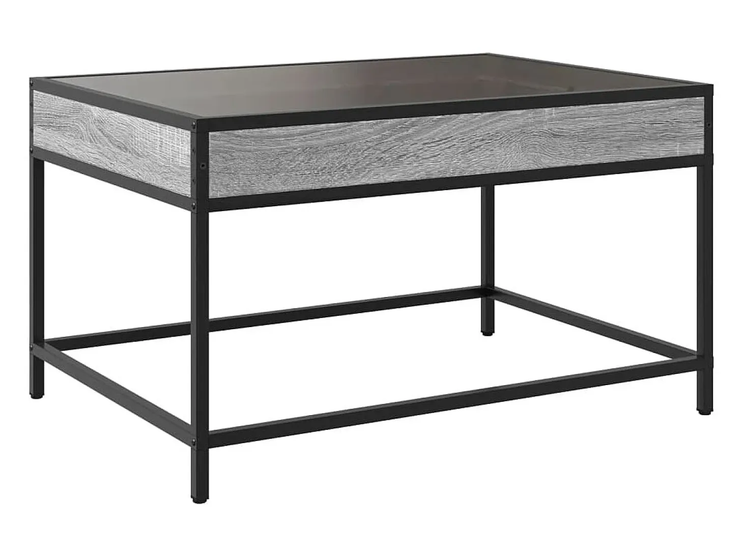 Mesa de centro con Infinity LED gris Sonoma 70x50x41 cm