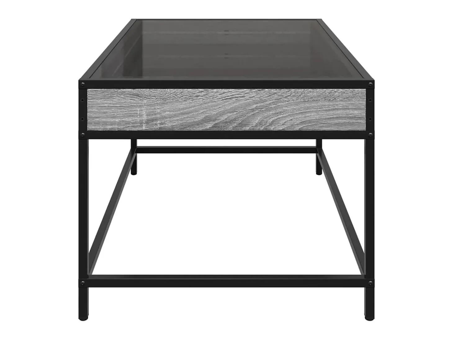 Mesa de centro con Infinity LED gris Sonoma 70x50x41 cm