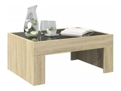 Mesa de centro con Infinity LED roble Sonoma 70x50x30 cm