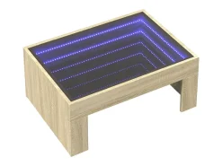 Mesa de centro con Infinity LED roble Sonoma 70x50x30 cm