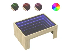 Mesa de centro con Infinity LED roble Sonoma 70x50x30 cm