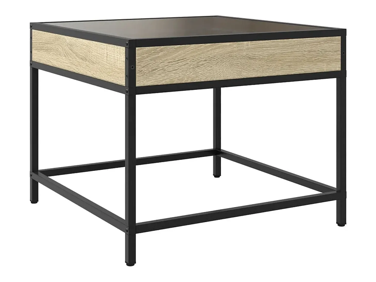 Mesa de centro con Infinity LED roble Sonoma 50x50x41 cm