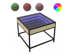 Mesa de centro con Infinity LED roble Sonoma 50x50x41 cm