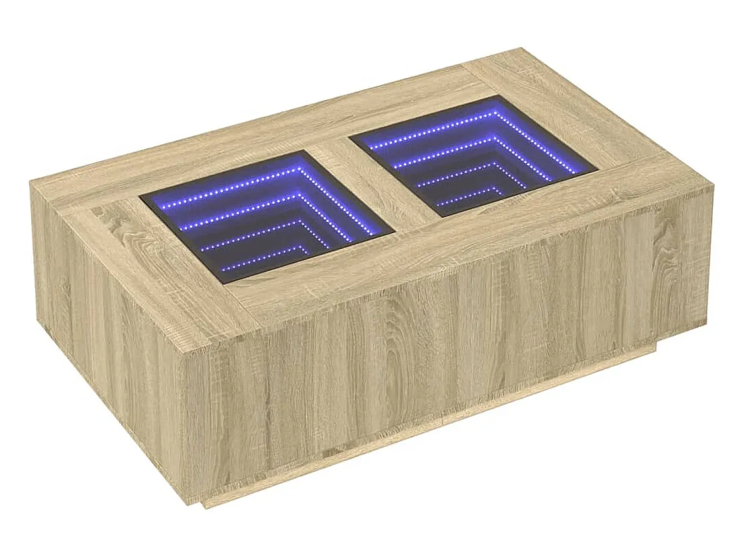 Mesa de centro con Infinity LED roble Sonoma 116x69x40 cm