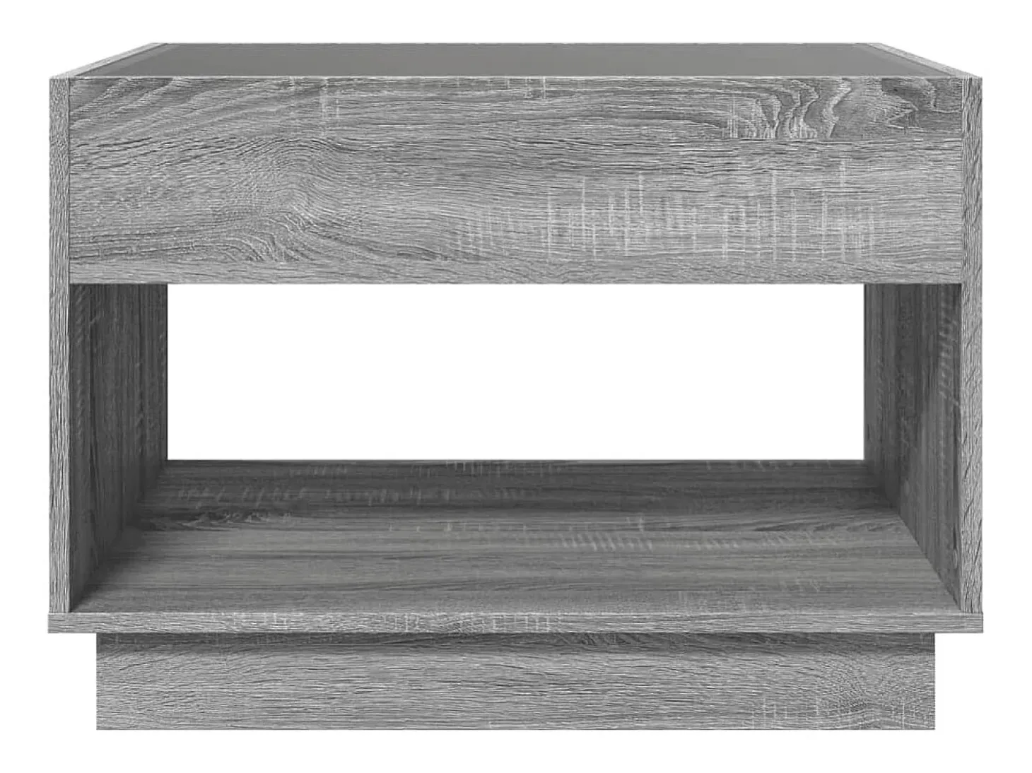 Mesa de centro con Infinity LED gris Sonoma 70x50x50 cm